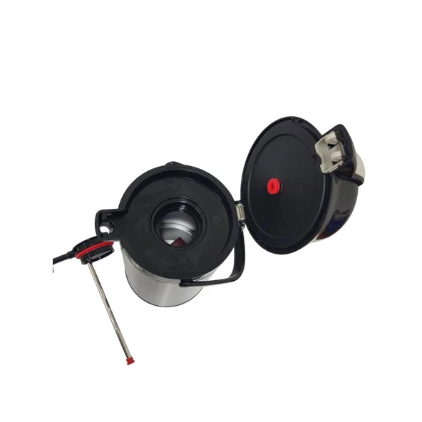 Cooker 3,5 Litre İnox Pompalı Çelik Termos CKR-2008 Siyah - 2