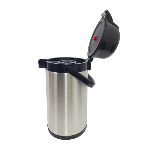 Cooker 3,5 Litre İnox Pompalı Çelik Termos CKR-2008 Siyah - 4