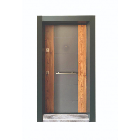 11450 Çelik Kapı, Antrasit Statik Çelik Kapı Modelleri Sağ Açılım Çelik Kapı