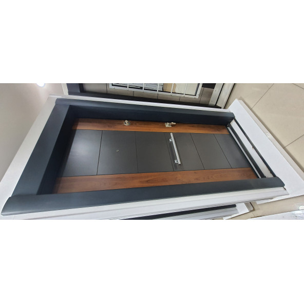 11450 Çelik Kapı, Antrasit Statik Çelik Kapı Modelleri Sağ Açılım Çelik Kapı - 3