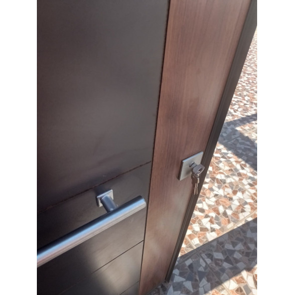 11450 Çelik Kapı, Antrasit Statik Çelik Kapı Modelleri Sağ Açılım Çelik Kapı - 8