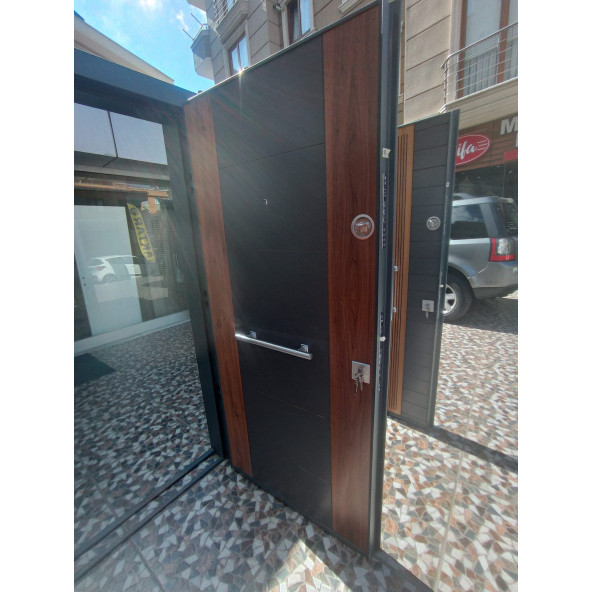 11450 Çelik Kapı, Antrasit Statik Çelik Kapı Modelleri Sol Açılım Çelik Kapı - 2