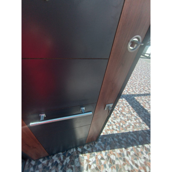 11450 Çelik Kapı, Antrasit Statik Çelik Kapı Modelleri Sol Açılım Çelik Kapı - 3