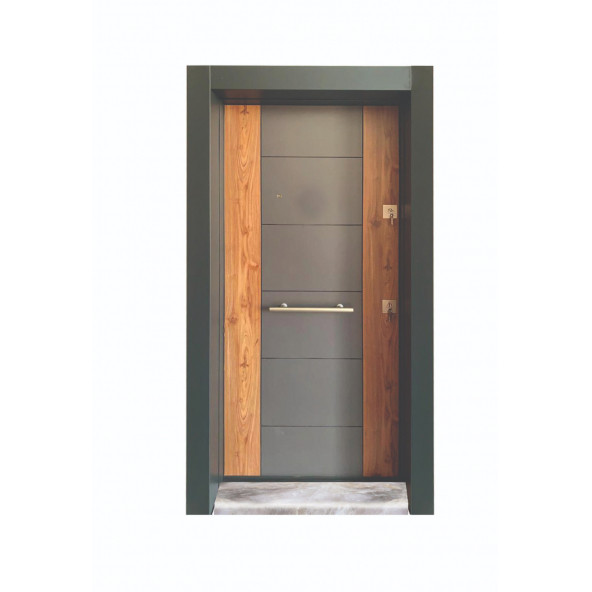 11450 Çelik Kapı, Antrasit Statik Çelik Kapı Modelleri Sol Açılım Çelik Kapı - 5