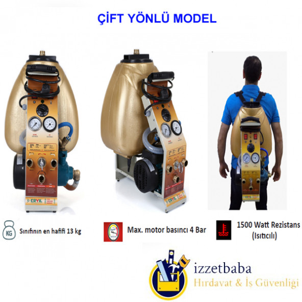 ERYIL PETEK TEMİZLEME MAKİNASI ÇİFT YÖNLÜ SIRTA TAKMALI