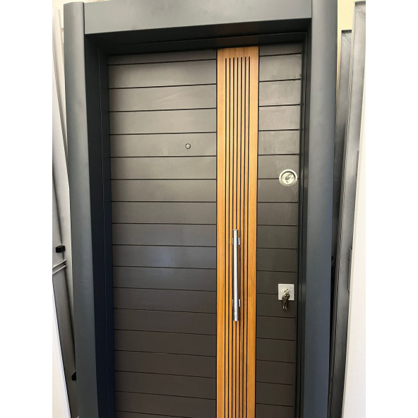 11599 Çelik Kapı, Antrasit Statik Çelik Kapı Modelleri Sağ Açılım Çelik Kapı - Resim 5