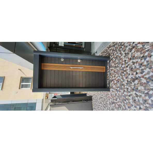 11599 Çelik Kapı, Antrasit Statik Çelik Kapı Modelleri Sağ Açılım Çelik Kapı - Resim 6