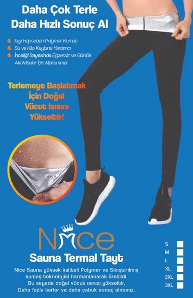 GD GOLDOREMİ Unisex Terleten Sauna Termal Etkili Terleme Tayt - 5