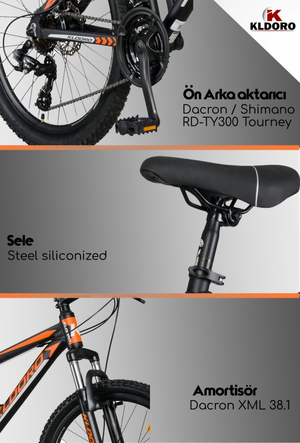 Kldoro Xk800 4.3 29 Jant Bisiklet Alüminyum Kadro 24 Vites Mekanik Disk Fren Dağ Bisikleti - 7