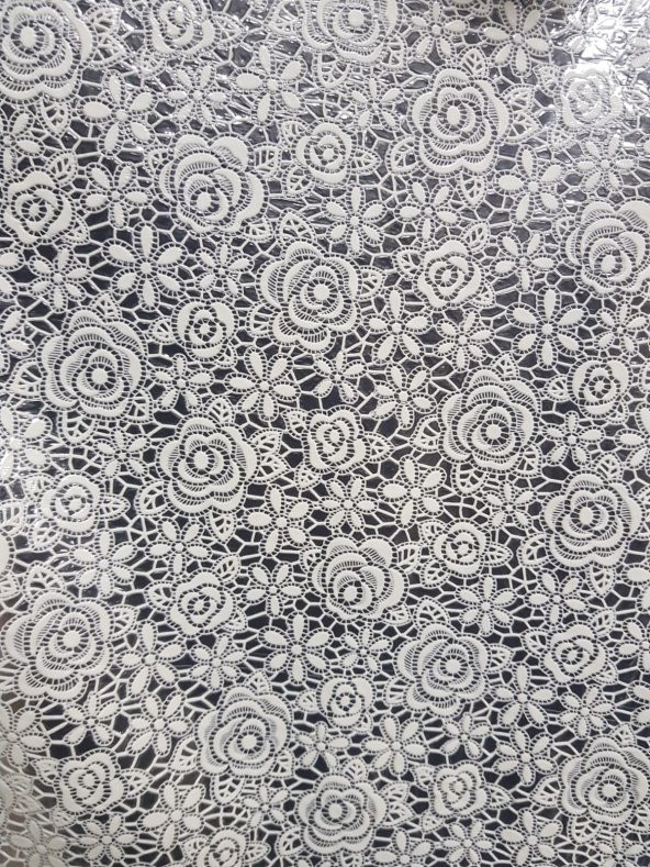 TNR 3586 Masa Örtüsü Parlak Felicita Krem-Beyaz 140CMX20MT - 2