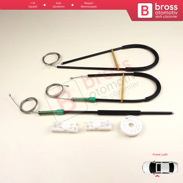 Peugeot 307 İçin Ön Sol Kapı Cam Kriko Tamir Seti - 2