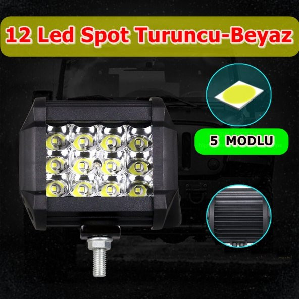 Off Road Spot Delici 12 Led 5 Farklı Fonksiyonlu Su Geçirmez 3 Sıra - 3