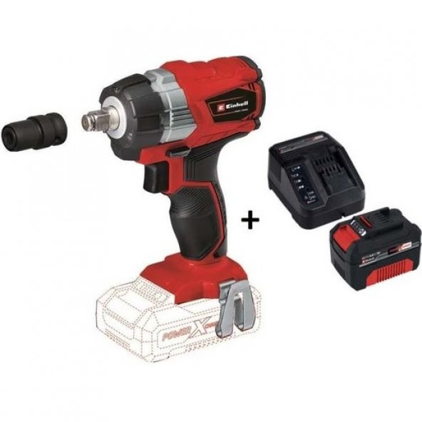 Einhell Te-Cw 18 Li Bl Akülü Şarjlı Somun Sıkma Kömürsüz + 4.0 Ah Plus Starter Kit