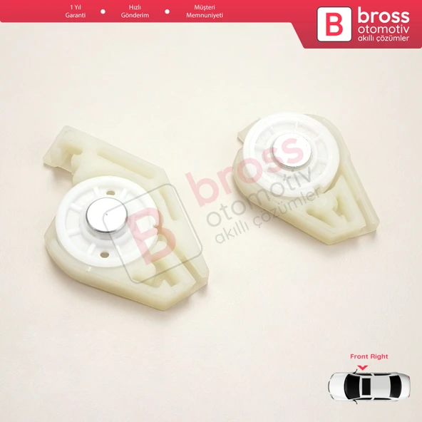 Fiat Doblo MK1 MPV Van 119 223 2001-2010 51718403 İçin Ön Sağ Cam Kriko Tamir Köşe Makarası Seti 1+2 - 4