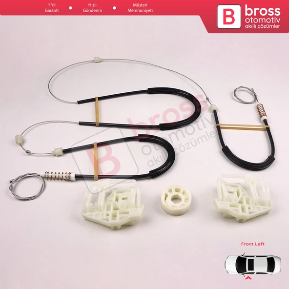 BMW X3 E83 2003-2011 SUV 51333448249 İçin Elektrikli Ön Sol Cam Kriko Tamir Seti - 3