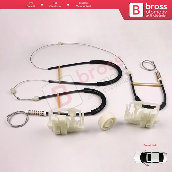 BMW X3 E83 2003-2011 SUV 51333448249 İçin Elektrikli Ön Sol Cam Kriko Tamir Seti - 5