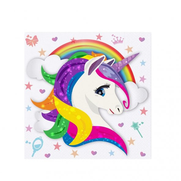 TUN6197 Balonevi, Unicorn, Kağıt Peçete 16 adet 33x33 cm