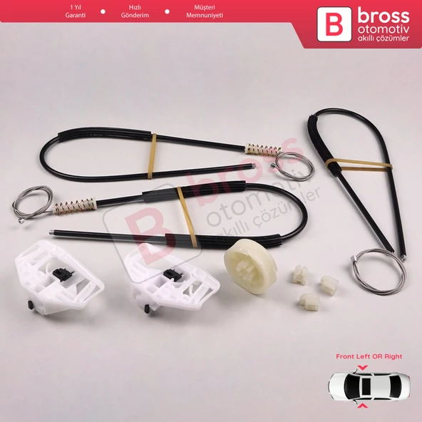 Citroen Berlingo MK1 Peugeot Partner MK1 9221G1 9222G1 İçin Ön  Sağ veya Sol Cam Kriko Tamir Seti - 5