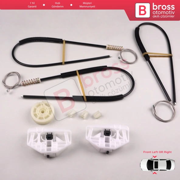 Citroen Berlingo MK1 Peugeot Partner MK1 9221G1 9222G1 İçin Ön  Sağ veya Sol Cam Kriko Tamir Seti - 2