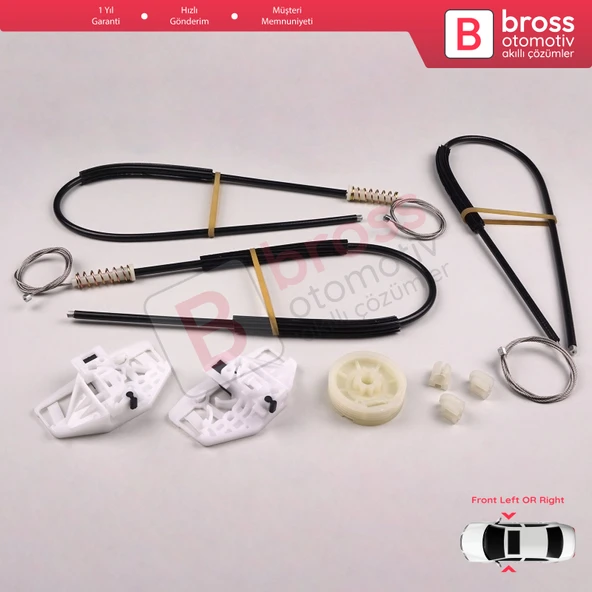 Citroen Berlingo MK1 Peugeot Partner MK1 9221G1 9222G1 İçin Ön  Sağ veya Sol Cam Kriko Tamir Seti - 4