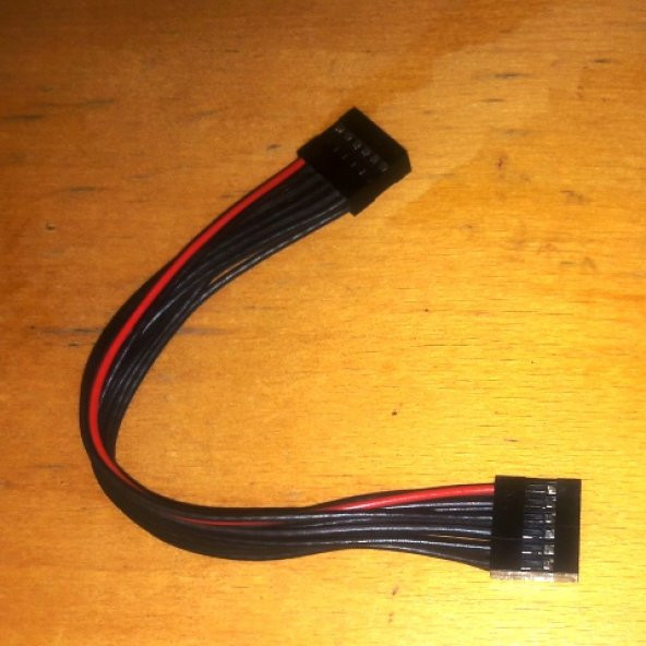 Uzatma Kablosu 10cm - 2x6 Dişi Dişi Konnektör - 2