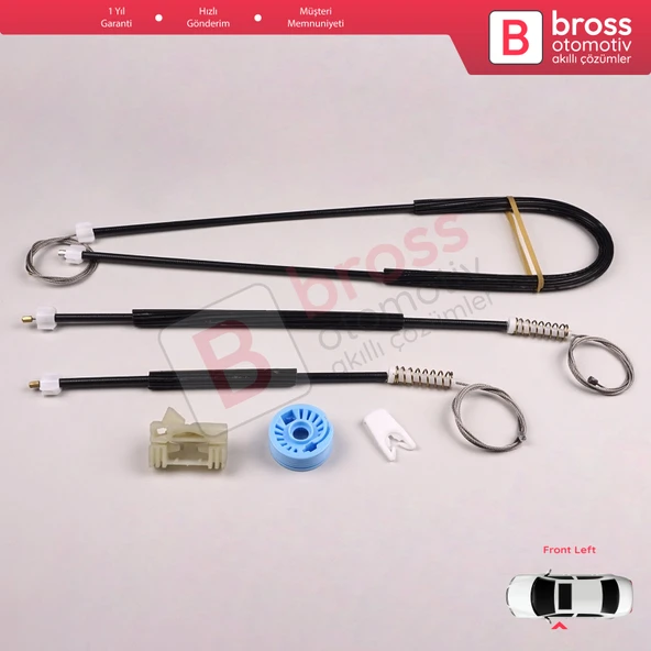 Peugeot 307 2003-2009 2-Kapı Cabrio Convertible 9221W0 İçin Elektrikli Ön Sol Cam Kriko Tamir Seti - Resim 2