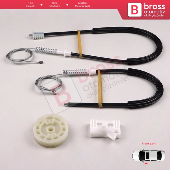 Peugeot 306 1992-2003 4/5 Kapı Hatchback Sedan SW 9221C2 İçin Elektrikli Ön Sol Cam Kriko Tamir Seti - 3