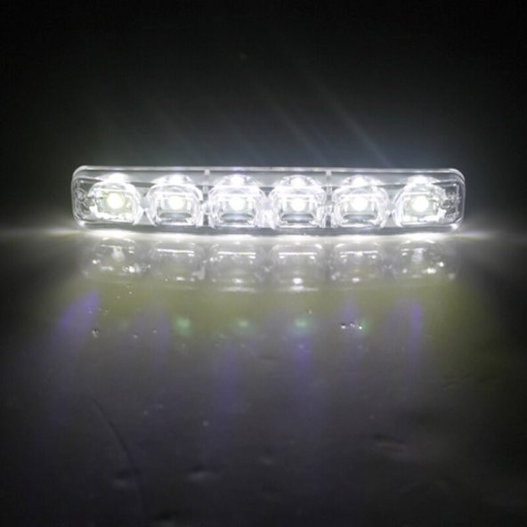 NKTGROUP Drl Gündüz Farı Ledi 6 Led 18w Su Geçirmez Tek Renk 2 ADET - 7