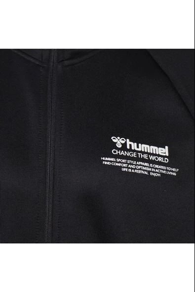 Hummel 921133 Erkek Siyah Fermuarlı Eşofman Üstü - 4