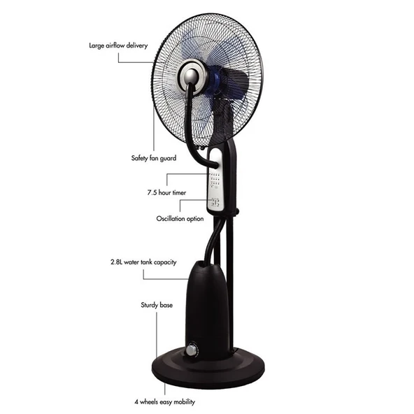 Dlc TSP40-RC Bakır Motor Uzaktan Kumandalı Buharlı Vantilatör Ayaklı Vantilatör - 3