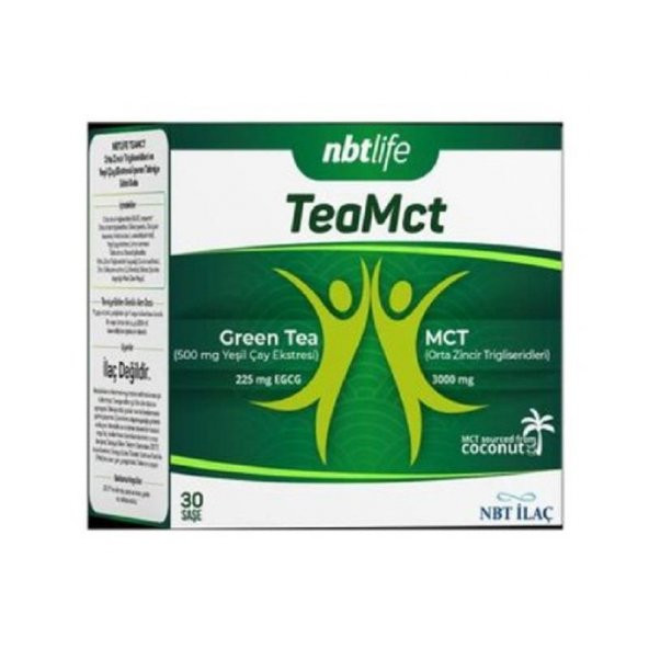 NBT Life TeaMCT Orta Zincirli Trigliserid ve Yeşil Çay içerikli Saşe 30 lu - 1