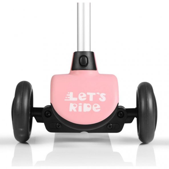 Lets Be Child Lets Ride Led Işıklı Silikon 3 Tekerli Yükseklik Ayarlı Scooter Pembe LC-30908 - 3