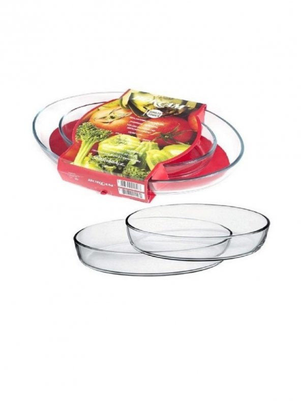 Paşabahçe 159033 Borcam Oval Fırın Kabı 2 Li - 2