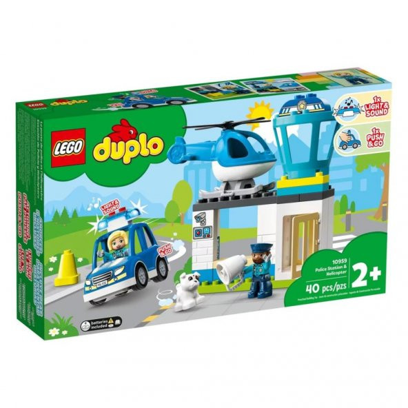 10959 Lego Duplo Polis Merkezi ve Helikopter 40 parça +2 yaş