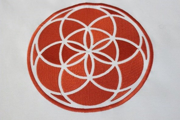 Yaşam Tohumu Grid Kumaş Üzerine Nakış İşleme - Yeni Versiyon - Resim 3