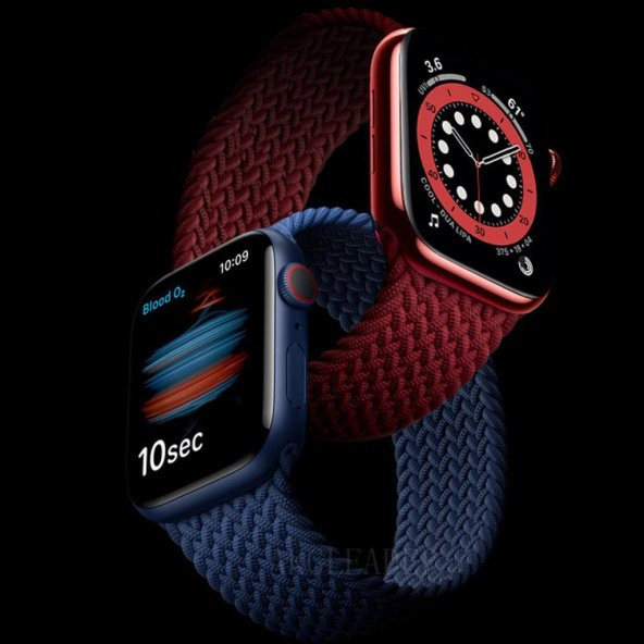 Apple Watch 38mm Small (14 cm Uzunluk) Örgü Solo Loop Koruma Kayış Kordon - 6
