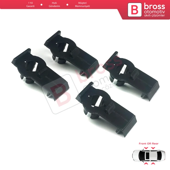 BMW E53 X5 1999-2006 51338254781 için 4 Adet Cam Kriko Tamir Klipsi