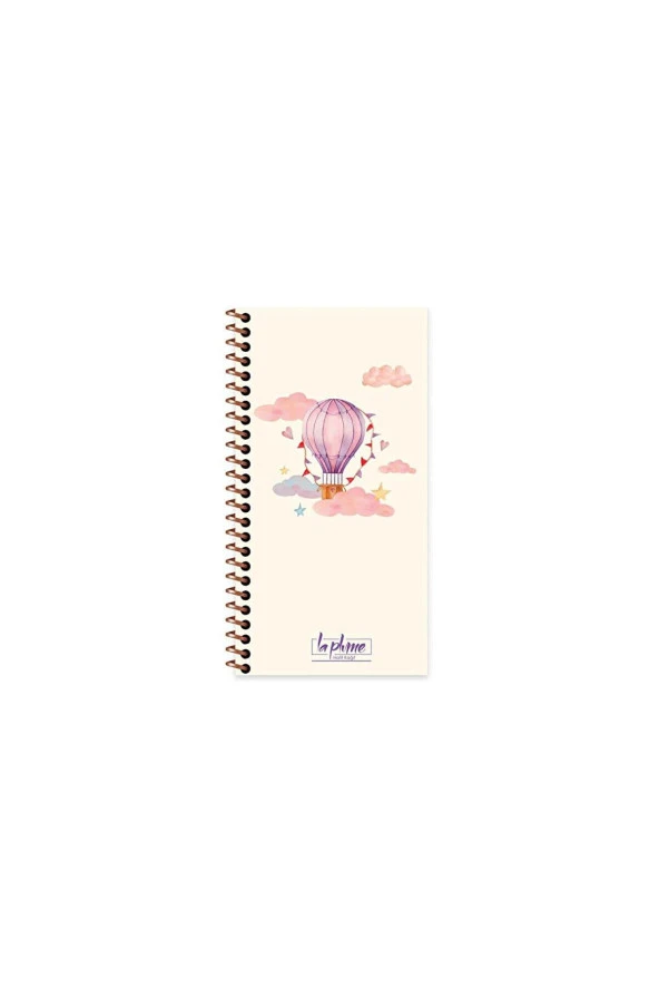 Keskin Color 10 x 19 CM 80 Yaprak Düz Defter La Plume Balloon Pembe