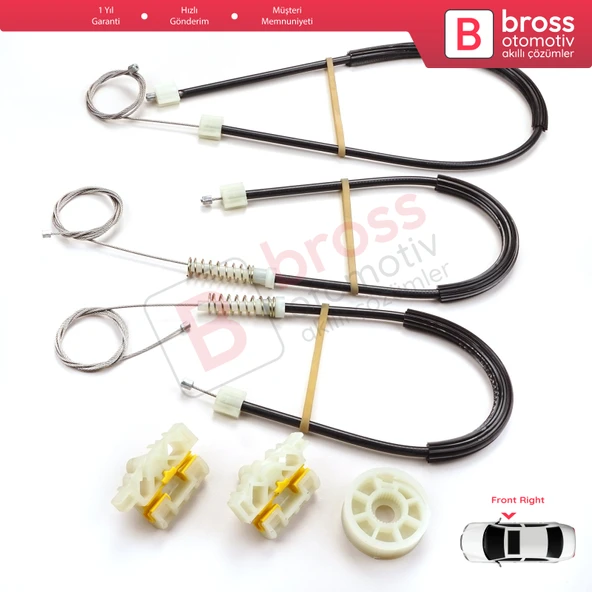 Renault Laguna MK3 2007-2015 5-Kapı 807000002R İçin Elektrikli Ön Sağ Cam Kriko Tamir Seti