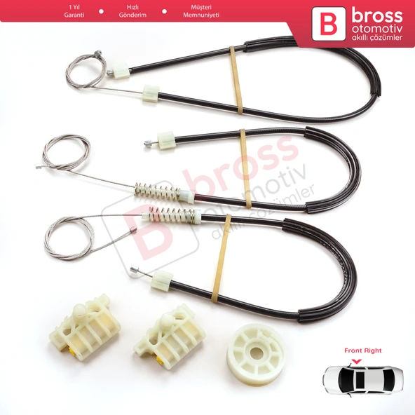 Renault Laguna MK3 2007-2015 5-Kapı 807000002R İçin Elektrikli Ön Sağ Cam Kriko Tamir Seti - 2