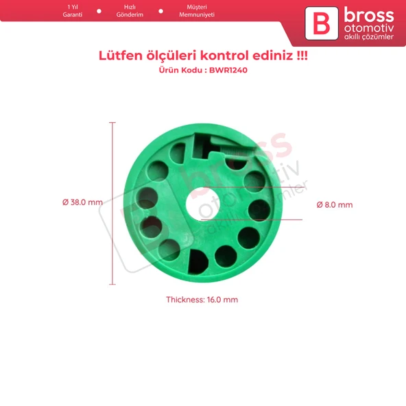 Isuzu D Max İçin Sağ Kapı Pencere Regülatörü Makarası - 4