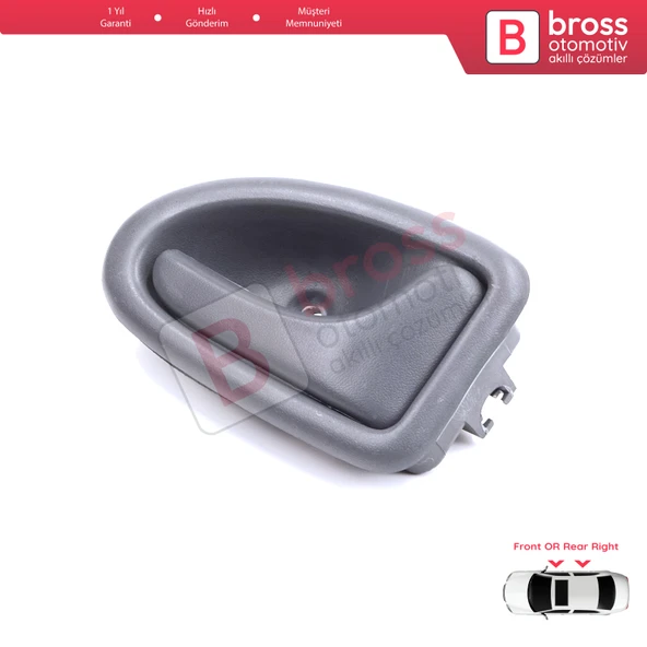 Renault Clio Trafic Master 2 Scenic Megane Logan 1 Movano A  Daily İçin Gri Sağ Kapı Kolu TELLİ Tip