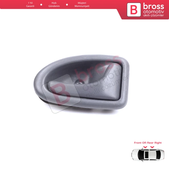 Renault Clio Trafic Master 2 Scenic Megane Logan 1 Movano A  Daily İçin Gri Sağ Kapı Kolu TELLİ Tip - 2