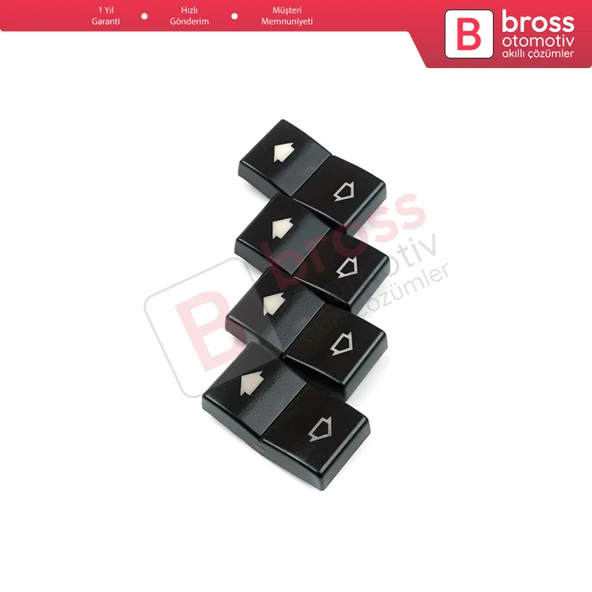 BMW E39 E381 İçin 4 Adet Pencere Düğmesi Kapağı 61316904309 - 4