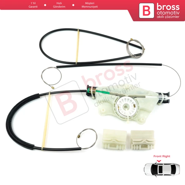 VW Touareg MK1 7L Porsche Cayenne 9PA 955 957 2002-2010 İçin Elektrikli Ön Sağ Cam Kriko Tamir Seti - 2