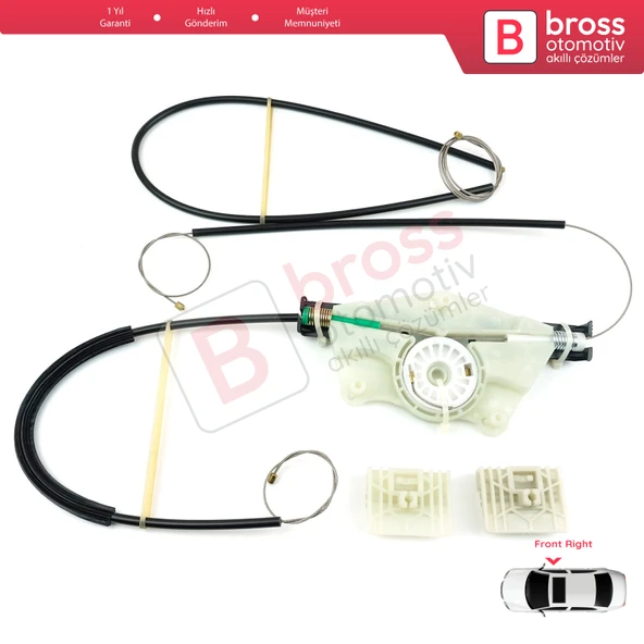 VW Touareg MK1 7L Porsche Cayenne 9PA 955 957 2002-2010 İçin Elektrikli Ön Sağ Cam Kriko Tamir Seti
