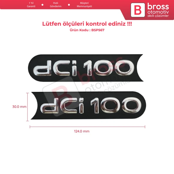 Renault Master MK2 Opel Movano Nissan Interstar X70 İçin dci100 Kapı Çıta Monogram Amblemi Yazısı - 5