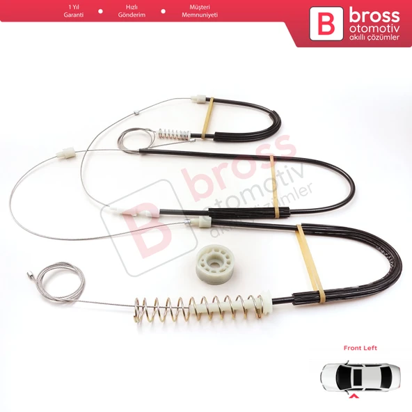 VW EOS 1F7 1F8 2006-2015 Coupe Convertible CC 1Q0837461 İçin Elektrikli Sol Cam Kriko Tamir Seti - Resim 3