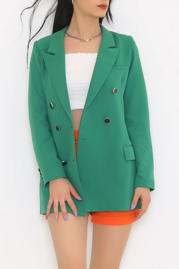 Blazer Ceket Yeşil - 1