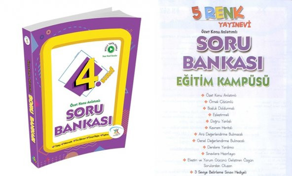 4.Sınıf Kazanımlı Soru Bankası Temel Dersler Yeni Nesil Yolculuk